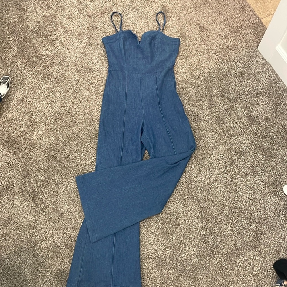 Jean Flare Jumpsuit